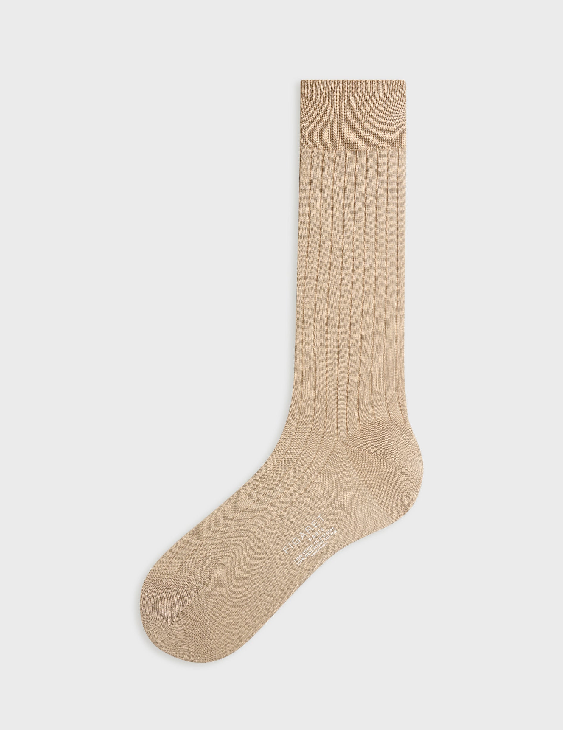 Chaussettes en fil d’Ecosse beige