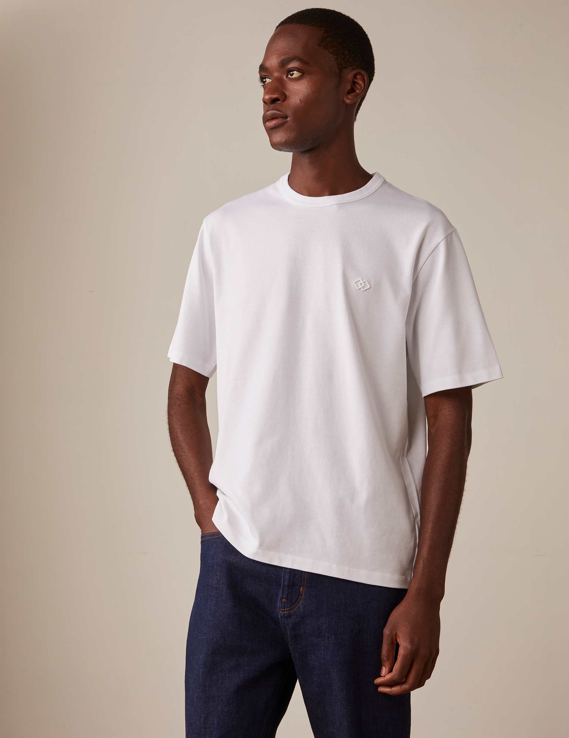 T-shirt Benny en coton blanc