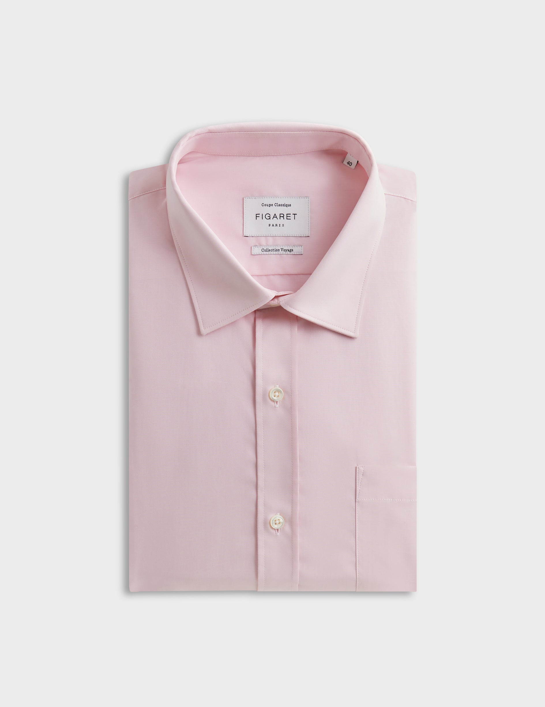 Chemise classique rayée rose