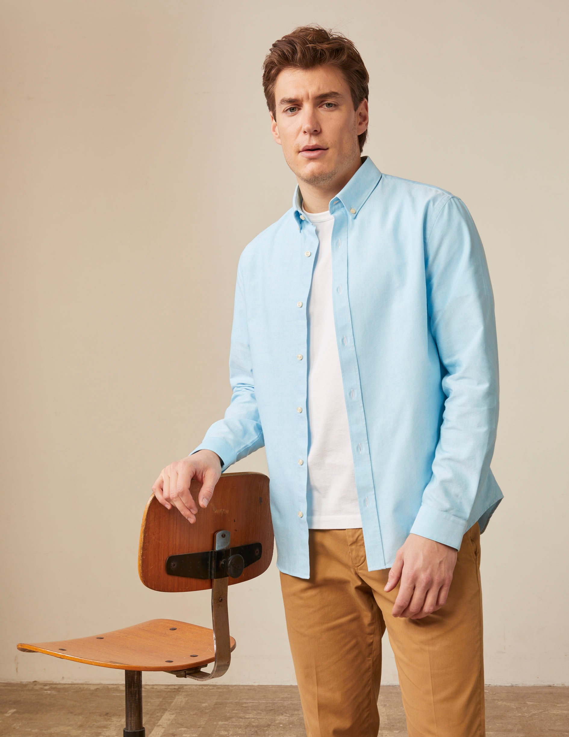 Chemise Gaspard turquoise