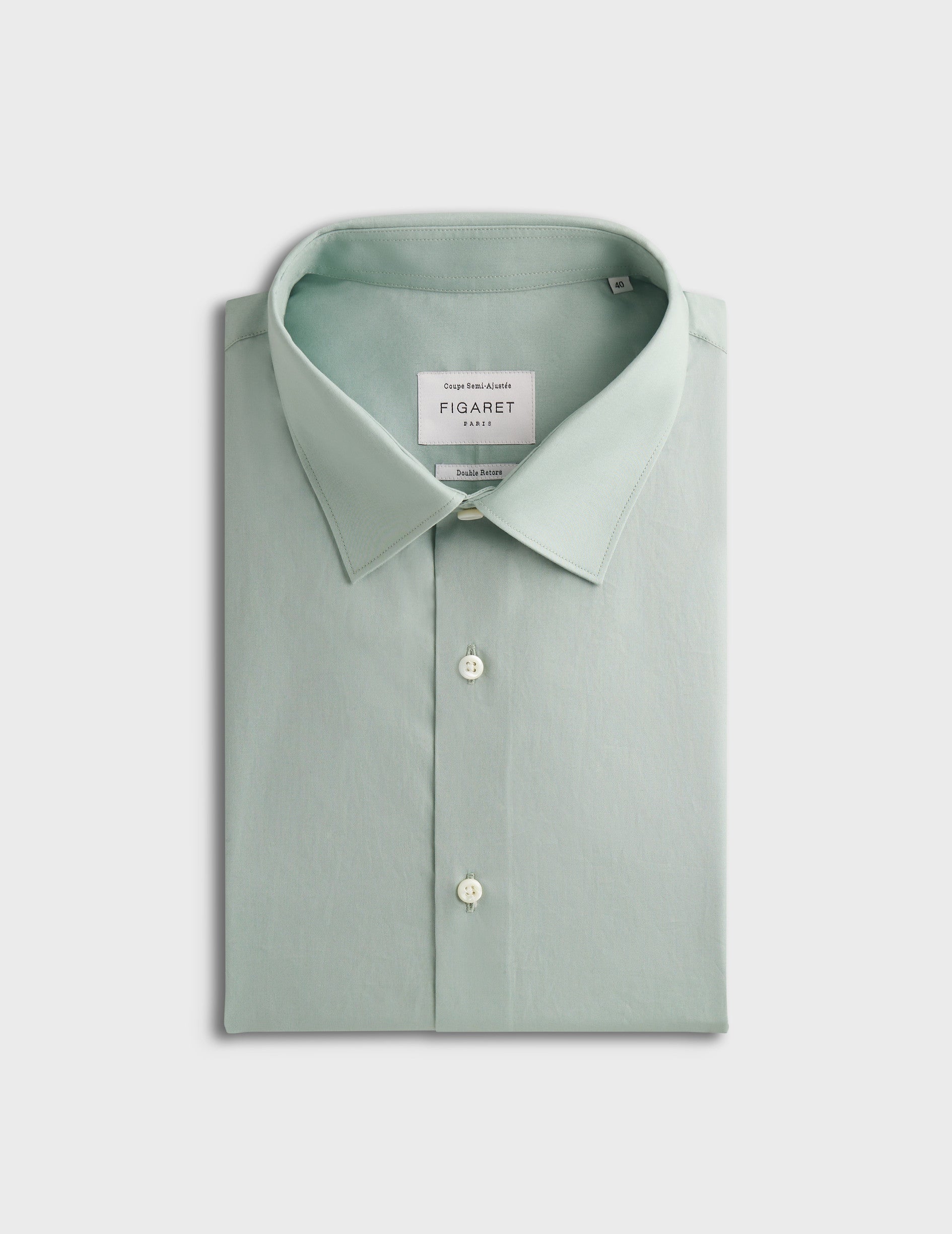 Chemise semi-ajustée vert clair