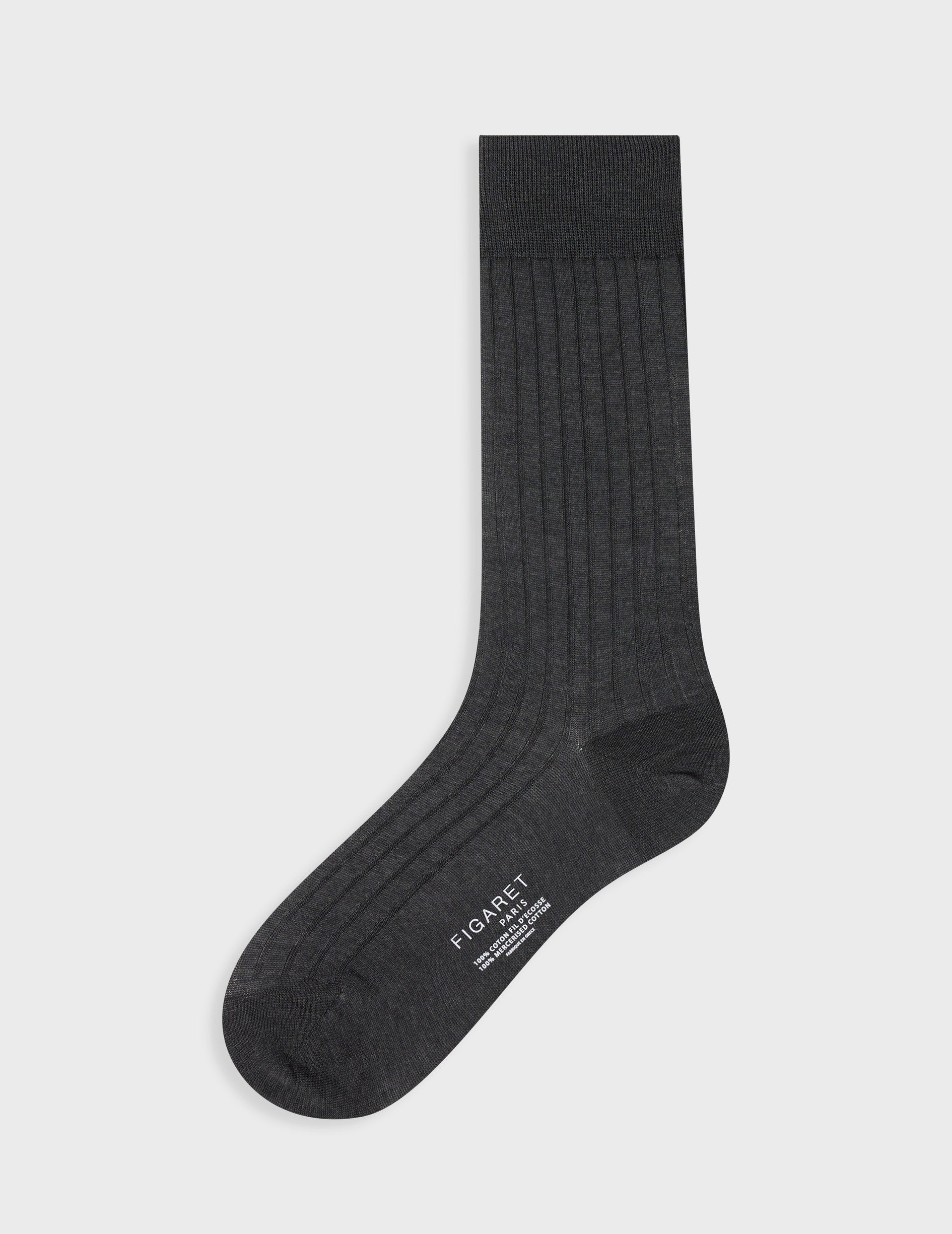 Chaussettes en fil d’Ecosse anthracite