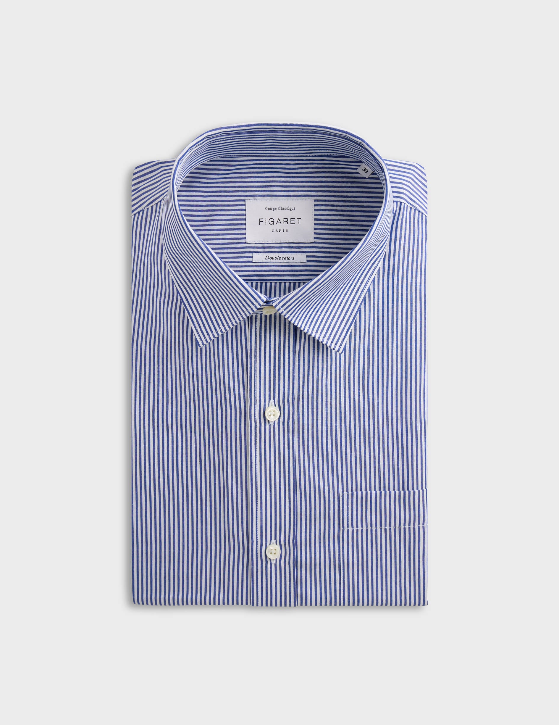 Chemise Classique rayée bleue