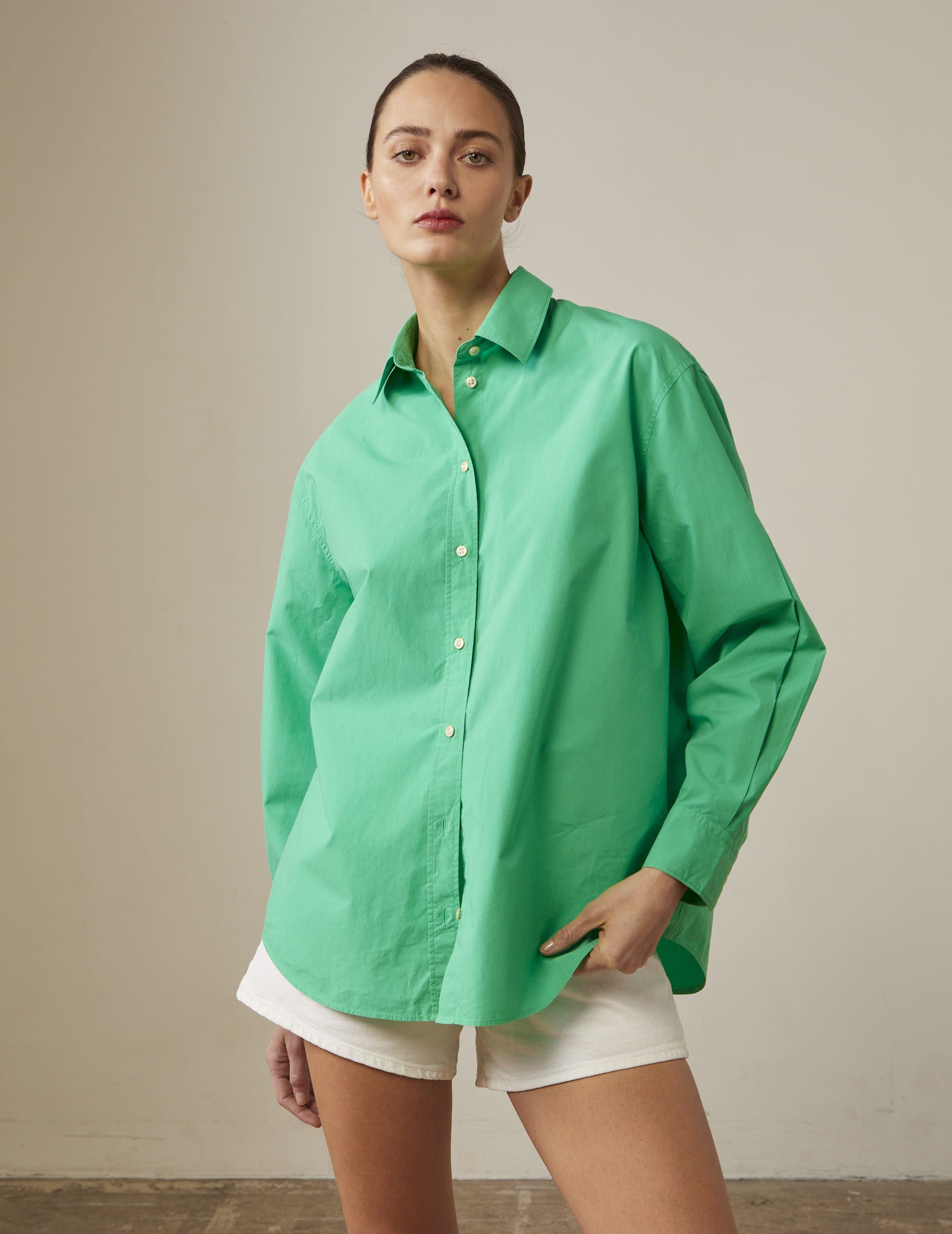 Chemise oversize Delina verte